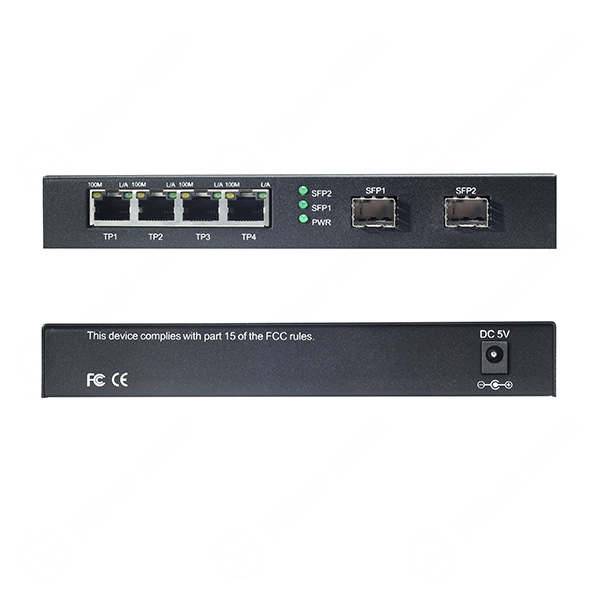 4x 10/100Base-TX To 100Base-FX Plug-in Module Spec SFP Port Fiber Optic Swtich | FC-FA104